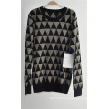 Men Long Sleeve Patterned Knitted Pullover Sweaters